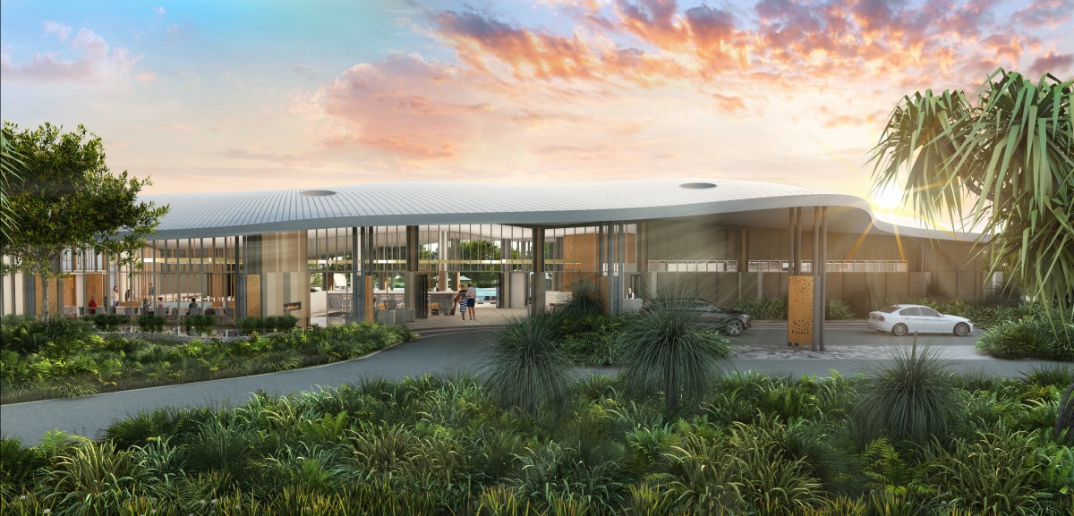 An artist's impression of the Pavillion entrance from the resort's website. An artist's impression of the Pavillion entrance from the resort's website.