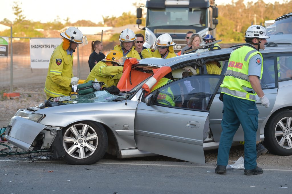 Two car collision on the David Low Way at Marcoola. Two car collision on the David Low Way at Marcoola.