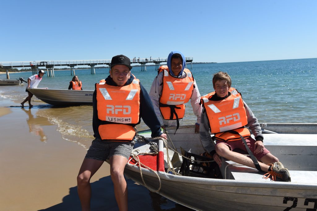 Urangan High year 11 marine aquatics students (L) Zak Brady, Dimitri Preister and Kyle Owen about to launch their tinnie at Torquay Beach. No better place to be on a winters day as they put some of their boating theory to practise. Photo: Alistair Brightman / Fraser Coast Chronicle Urangan High year 11 marine aquatics students (L) Zak Brady, Dimitri Preister and Kyle Owen about to launch their tinnie at Torquay Beach. No better place to be on a winters day as they put some of their boating theory to practise. Photo: Alistair Brightman / Fraser Coast Chronicle