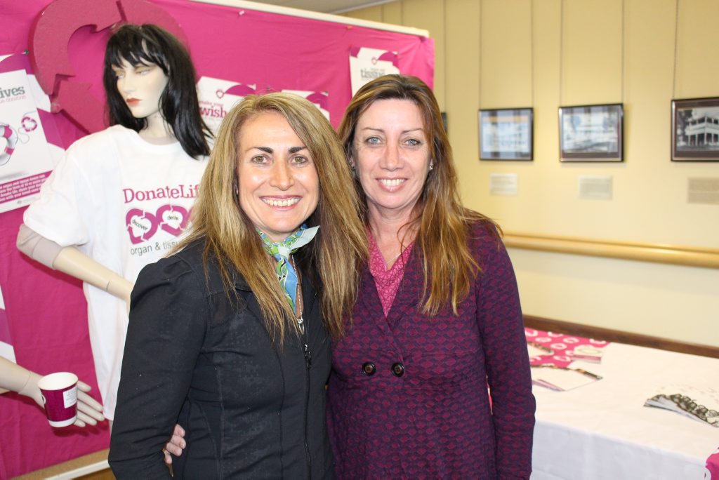 Shelley Myatt and Toowoomba Hospital worker Liz Hill. Shelley Myatt and Toowoomba Hospital worker Liz Hill.