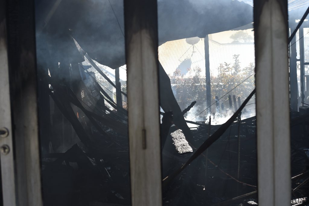 A fire on Kingsley Lane in Byron Bay destroyed the house with one female occupant. A fire on Kingsley Lane in Byron Bay destroyed the house with one female occupant.