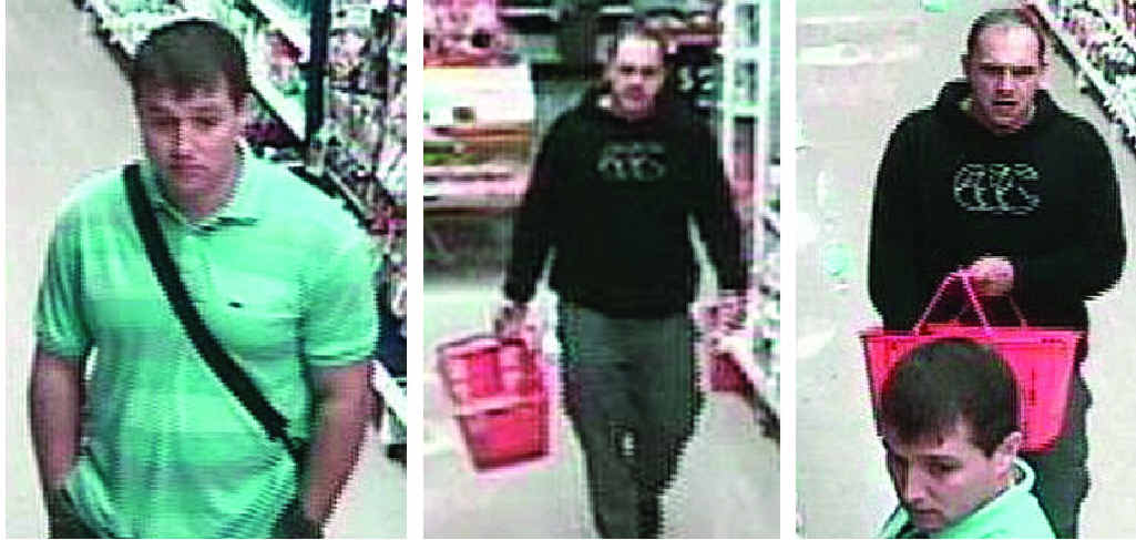 Police are hoping the public can help identify these two men in relation to a spate of supermarket thefts. Police are hoping the public can help identify these two men in relation to a spate of supermarket thefts.