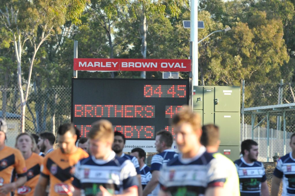 Image for sale: The match finished early after a fight broke out between Wallabys and Brothers.