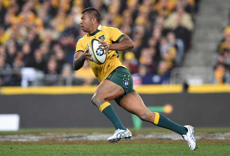 Wallabies player Kurtley Beale with possession during the Rugby Championship and Bledisloe Cup match between Australia and New Zealand at ANZ Stadium in Sydney, Saturday, Aug. 8, 2015. Wallabies player Kurtley Beale with possession during the Rugby Championship and Bledisloe Cup match between Australia and New Zealand at ANZ Stadium in Sydney, Saturday, Aug. 8, 2015.