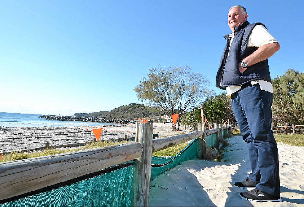 REG REMEMBERS: Evans Head resident Reg Hulbert was one of the four men who helped Craig Ison (inset) straight after he was attacked by a shark on Main Beach. REG REMEMBERS: Evans Head resident Reg Hulbert was one of the four men who helped Craig Ison (inset) straight after he was attacked by a shark on Main Beach.