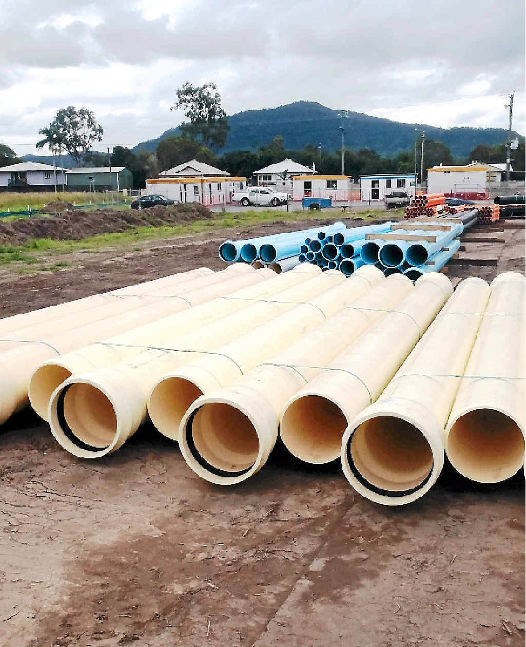 JULY 2014: Work is under way on the new water treatment plant for Marian. JULY 2014: Work is under way on the new water treatment plant for Marian.