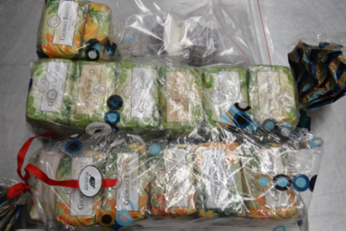 Cocaine was found hidden in 27 packets of soap. Cocaine was found hidden in 27 packets of soap.