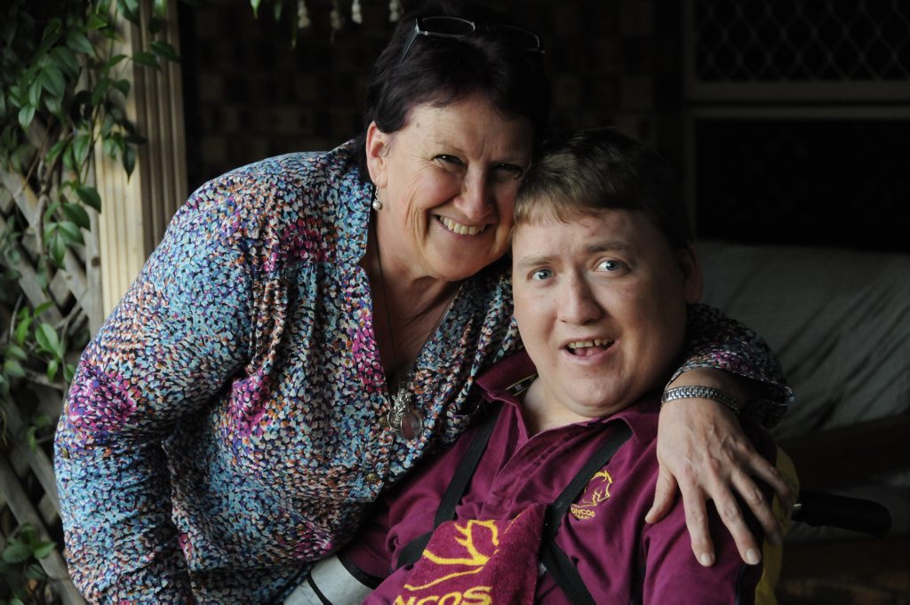 Coralie Graham with her son Joel Shepherd