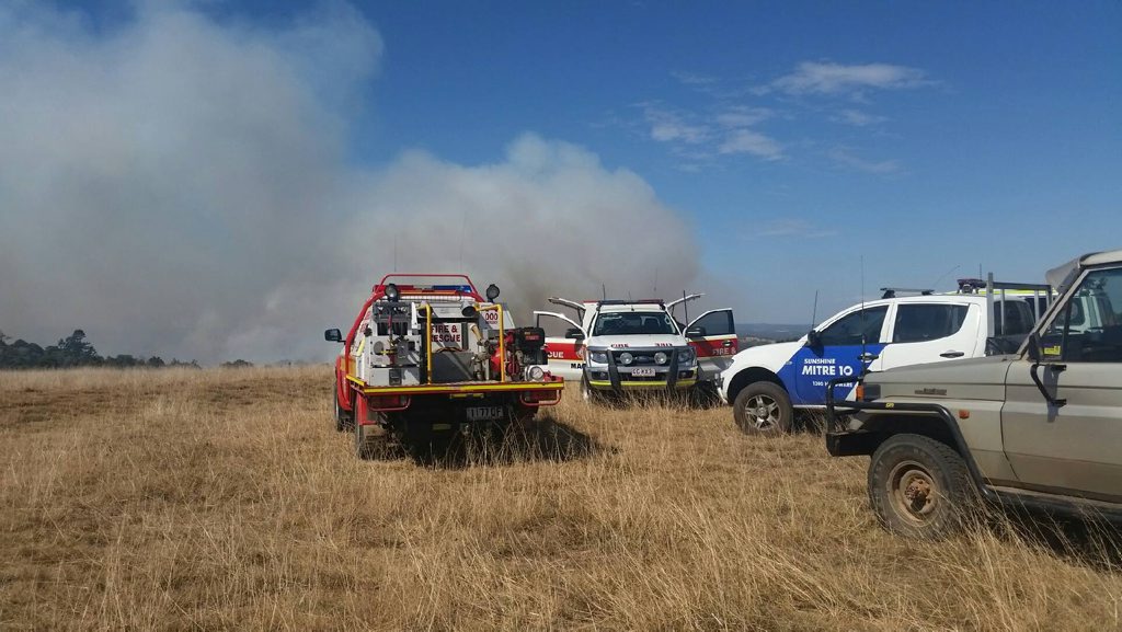 FIRE SERVICES: Twenty rural and urban fire crews fight the fire. Photo Keagan Elder / South Burnett Times FIRE SERVICES: Twenty rural and urban fire crews fight the fire. Photo Keagan Elder / South Burnett Times