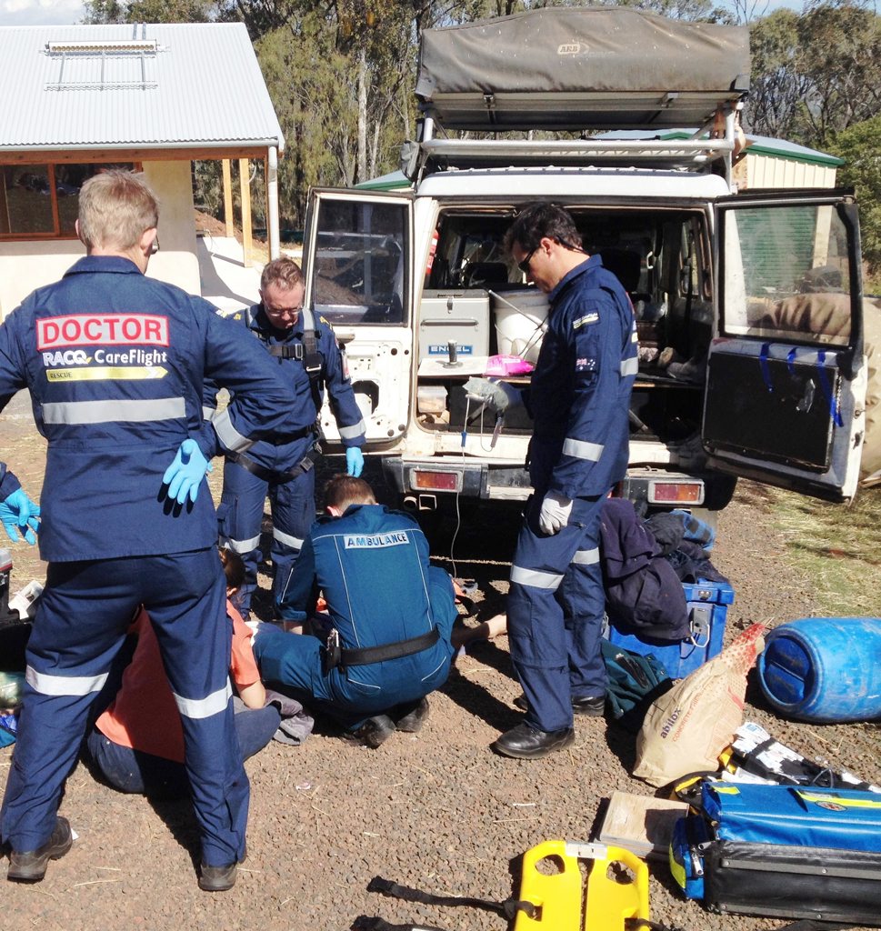Emergency services at the scene. Emergency services at the scene.
