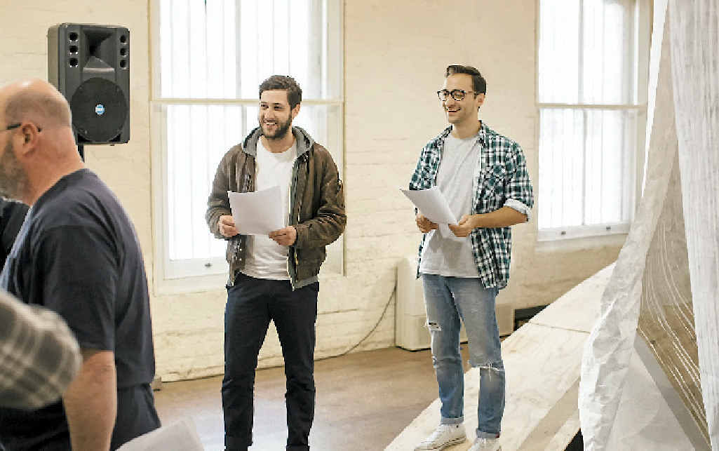 RISING STAR: Former Chronicle journalist Matthew Backer (right) is in the final stages of rehearsals for ’The Tempest’, on at the Sydney Opera House from August 19. RISING STAR: Former Chronicle journalist Matthew Backer (right) is in the final stages of rehearsals for ’The Tempest’, on at the Sydney Opera House from August 19.