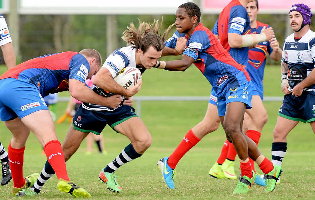 ON THE CHARGE: Brothers’ Aiden Daniel takes a run against Souths Sharks during the year. ON THE CHARGE: Brothers’ Aiden Daniel takes a run against Souths Sharks during the year.