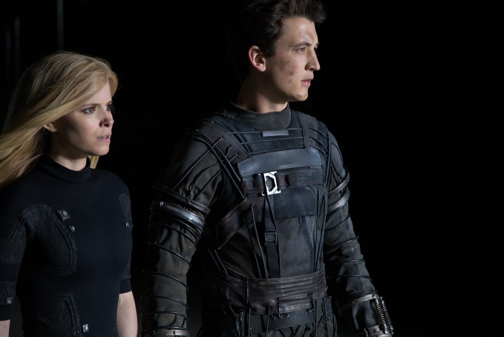 Kate Mara and Miles Teller in a scene from the movie Fantastic Four. Supplied by Fox Australia/Alan Markfield. Kate Mara and Miles Teller in a scene from the movie Fantastic Four. Supplied by Fox Australia/Alan Markfield.