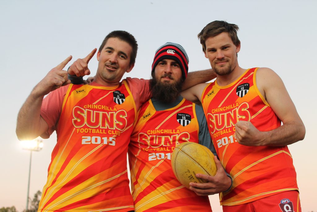 Chinchilla Suns players Ben Hurst, Josh Plant and Nick Budden. Photo Hayden Smith / Chinchilla News Chinchilla Suns players Ben Hurst, Josh Plant and Nick Budden. Photo Hayden Smith / Chinchilla News
