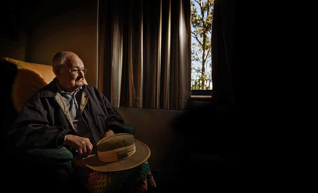 VERY HARD TIMES: Albert Guy Trudgeon reflects on his experiences during the Second World War. As an 18-year-old Australian Army soldier stationed in Papua New Guinea he got trench feet after fighting in swampy land for a month. VERY HARD TIMES: Albert Guy Trudgeon reflects on his experiences during the Second World War. As an 18-year-old Australian Army soldier stationed in Papua New Guinea he got trench feet after fighting in swampy land for a month.