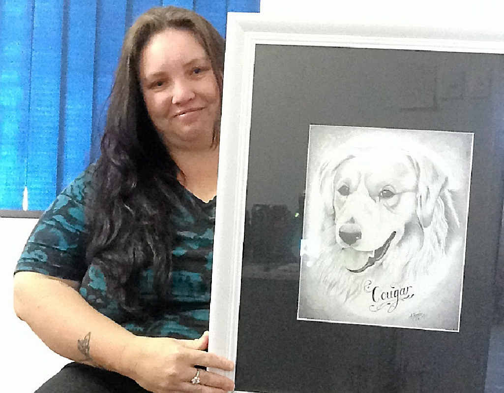 SKILLED: Alanah Harris loves drawing pictures of animals using graphite pencils on paper.