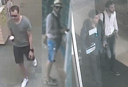 Police are looking for these four men to assist with inquiries about ATM skimming at Nerang. Police are looking for these four men to assist with inquiries about ATM skimming at Nerang.