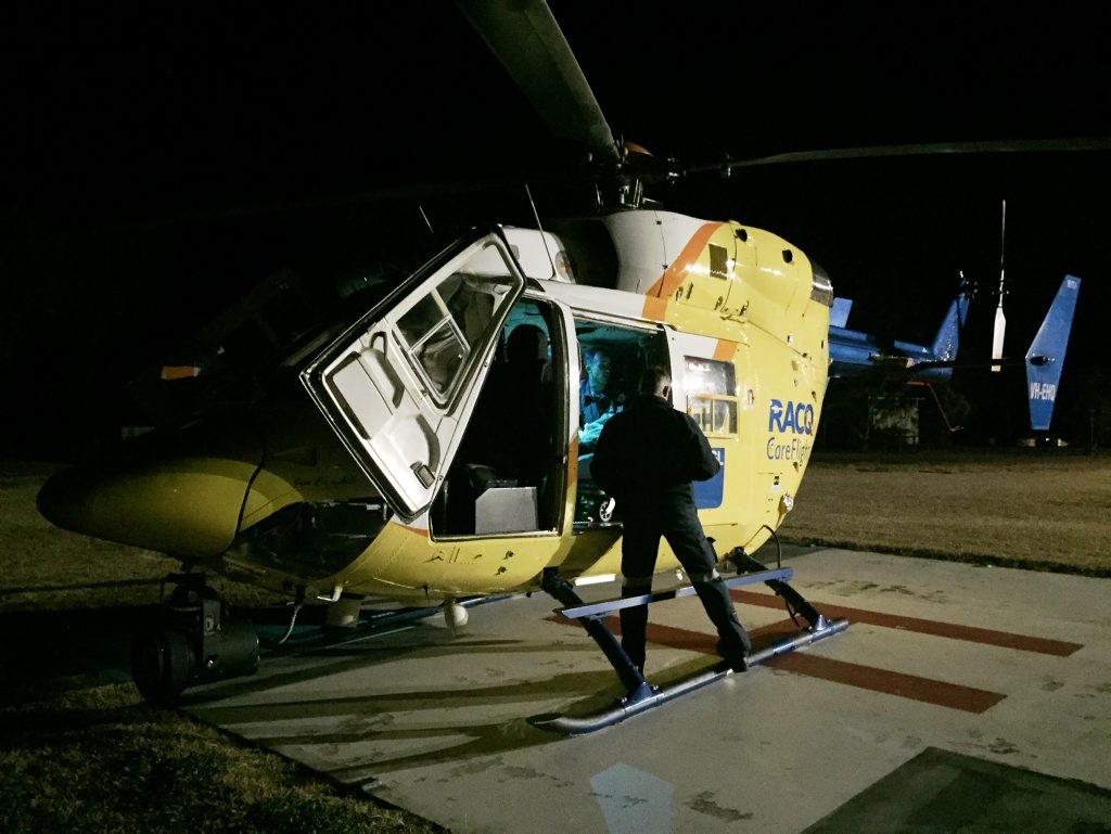 RESCUE MISSION: The RACQ CareFlight Rescue helicopter responded to back-to-back missions on Saturday after two patients were injured in separate accidents in the North Burnett region. Photo Contributed RESCUE MISSION: The RACQ CareFlight Rescue helicopter responded to back-to-back missions on Saturday after two patients were injured in separate accidents in the North Burnett region. Photo Contributed