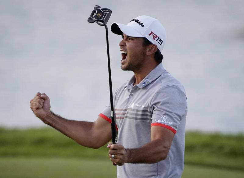 Jason Day, of Australia, reacts to his birdie on the 17th hole during the third round of the PGA Championship golf tournament Saturday, Aug. 15, 2015, at Whistling Straits in Haven, Wis. Jason Day, of Australia, reacts to his birdie on the 17th hole during the third round of the PGA Championship golf tournament Saturday, Aug. 15, 2015, at Whistling Straits in Haven, Wis.