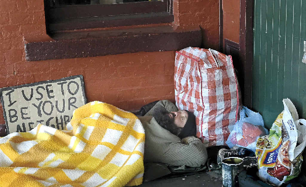 LIVING ROUGH: This letter writer says there are many causes of homelessness. LIVING ROUGH: This letter writer says there are many causes of homelessness.