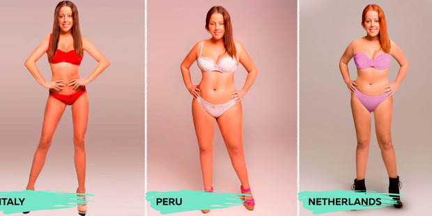 Beauty standards varied widely from country to country. Graphic / onlinedoctor.superdrug.com Beauty standards varied widely from country to country. Graphic / onlinedoctor.superdrug.com