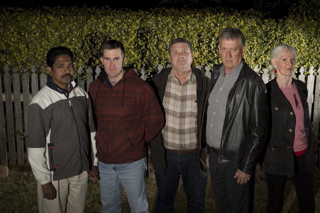 For their heroic efforts during a patient riot at Baillie Henderson in 2013 are Group Bravery Citation recipients (from left) Thomas Mathew, Duncan Grills, Tom McGovern, Richard Ashton and Linda Herbertson. For their heroic efforts during a patient riot at Baillie Henderson in 2013 are Group Bravery Citation recipients (from left) Thomas Mathew, Duncan Grills, Tom McGovern, Richard Ashton and Linda Herbertson.