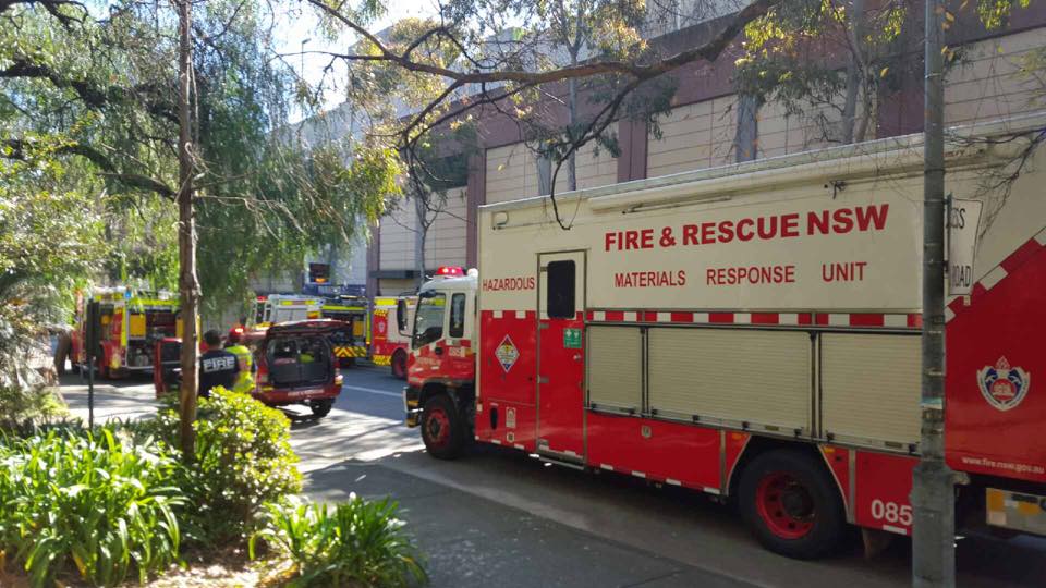 A hazmat unit arrives at NSW Liberal MP Craig Laundy's office, after a letter containing glitter arrived in the mail. A hazmat unit arrives at NSW Liberal MP Craig Laundy's office, after a letter containing glitter arrived in the mail.