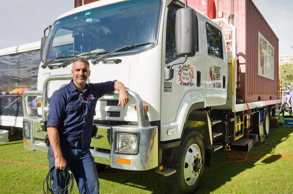Projects Coordinator at Desert Feet, Damien Thornber. Projects Coordinator at Desert Feet, Damien Thornber.