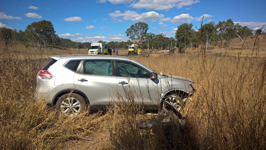 ROAD CLOSED: The Sunshine Coast RACQ CareFlight helicopter airlifted a woman from Booubyjan this afternoon. Photo courtesy RACQ CareFlight Rescue. ROAD CLOSED: The Sunshine Coast RACQ CareFlight helicopter airlifted a woman from Booubyjan this afternoon. Photo courtesy RACQ CareFlight Rescue.