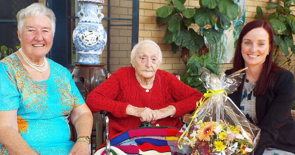 LASTING LEGACY: Judith Moore, Florence Atkinson and Member for Keppel Brittany Lauga at Florence’s 100th birthday celebrations last week. LASTING LEGACY: Judith Moore, Florence Atkinson and Member for Keppel Brittany Lauga at Florence’s 100th birthday celebrations last week.