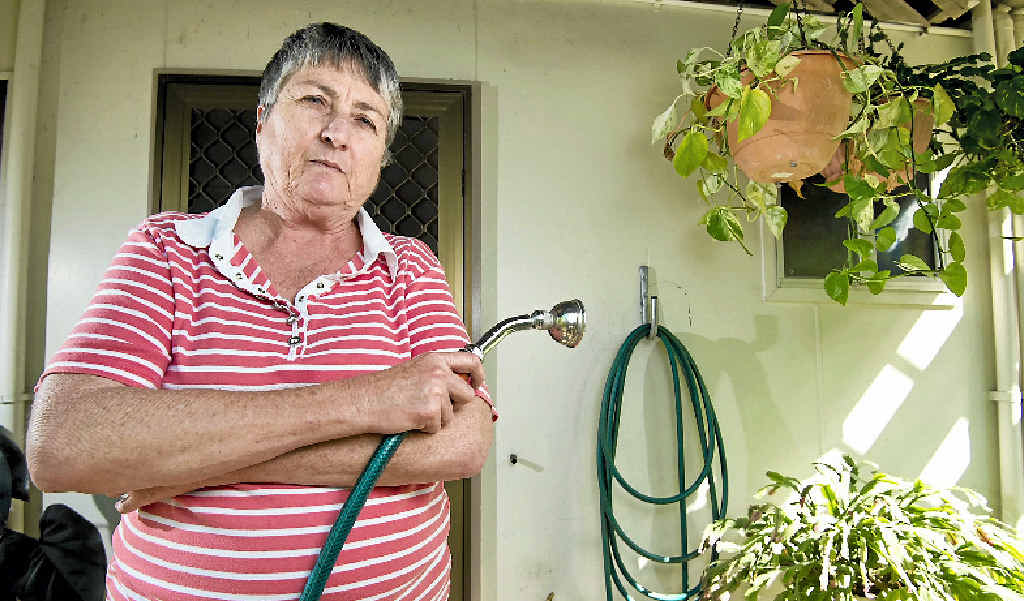 WATER WOES: Gladstone retiree Carol Schmidt is worried mainly by the water access costs and how the council spends ratepayers’ money. WATER WOES: Gladstone retiree Carol Schmidt is worried mainly by the water access costs and how the council spends ratepayers’ money.