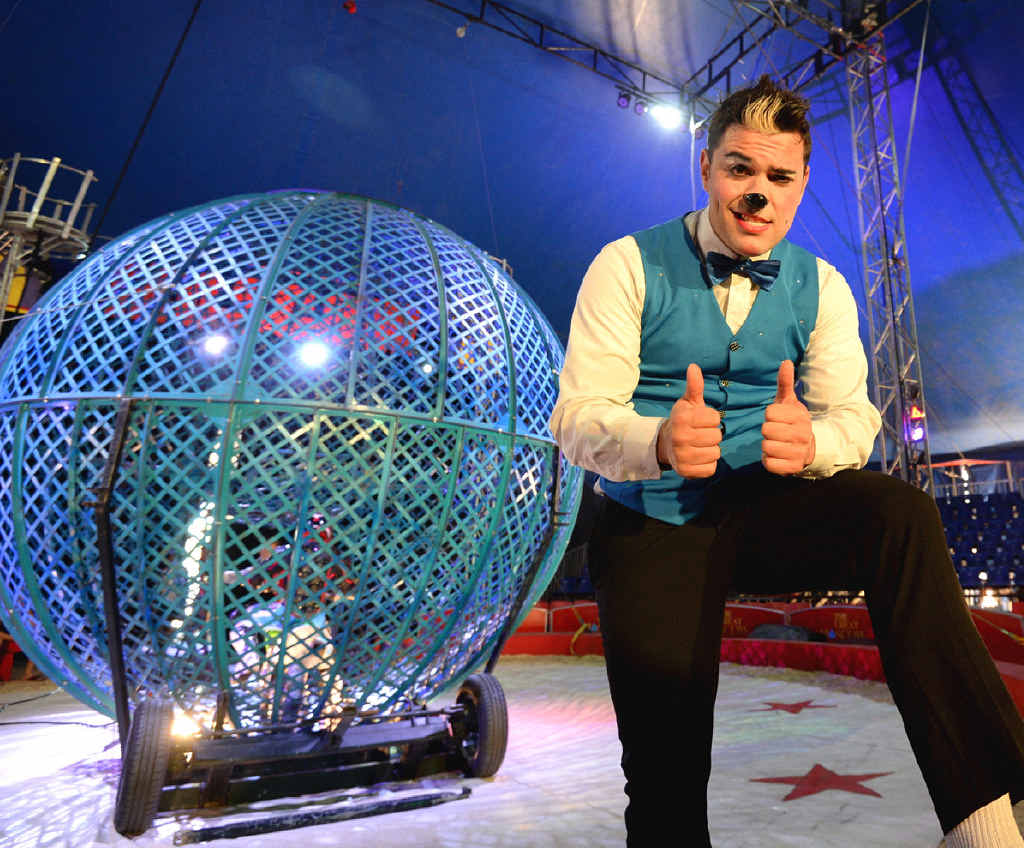 ROLL UP: Sixth generation circus performer Nino is one of the many faces of The Great Moscow Circus.