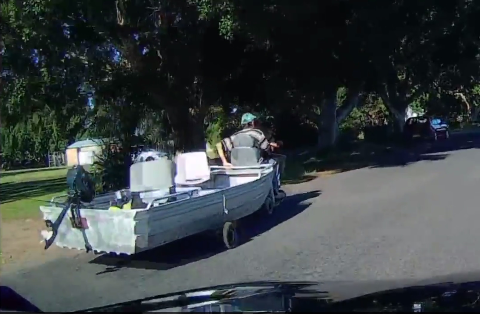 Spotted in Ballina: Nothing will stop this guy from going fishing. Spotted in Ballina: Nothing will stop this guy from going fishing.