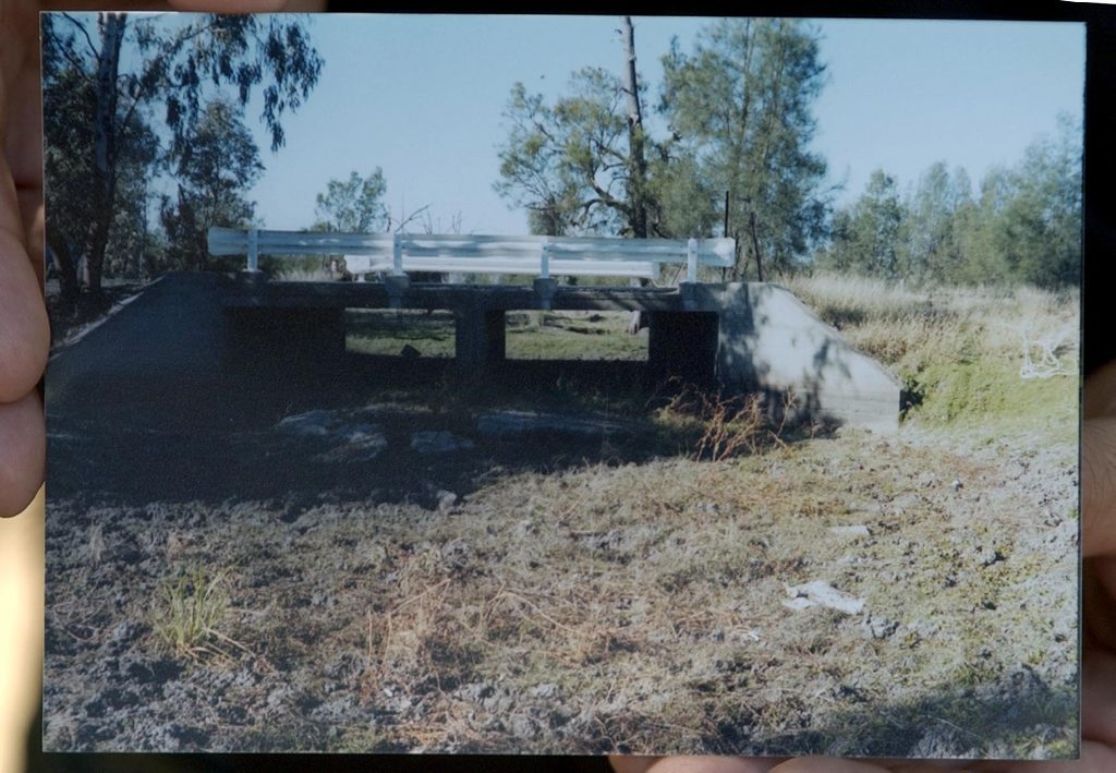 The culvert where Theresa Binge's body was found. The culvert where Theresa Binge's body was found.