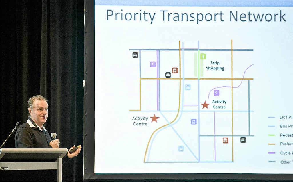 CYCLING ISSUES: Toowoomba Regional Council transport engineer Jason Deller speaks at the Regional Active and Public Transport Advisory committee cycling forum.