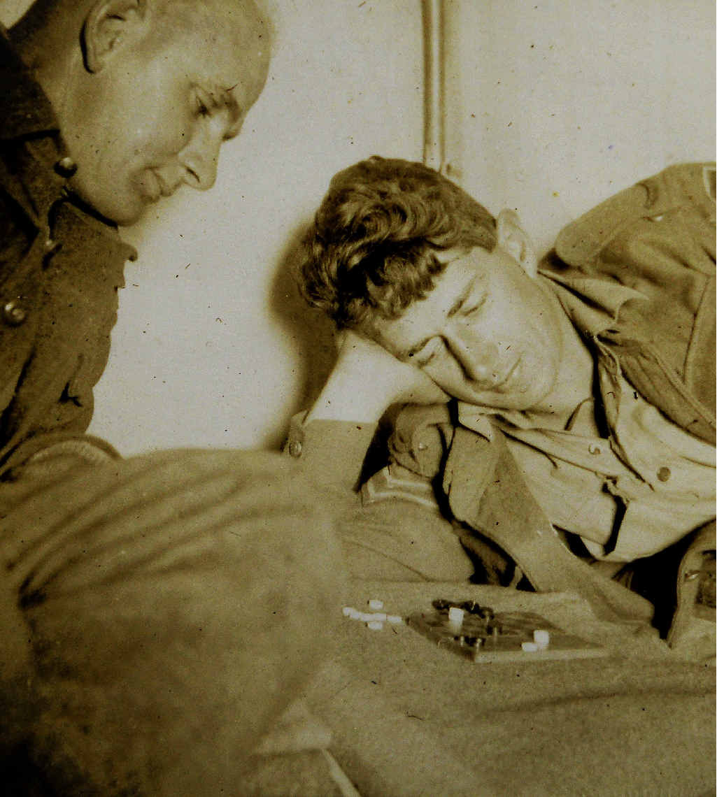 Soldiers in their living quarters.