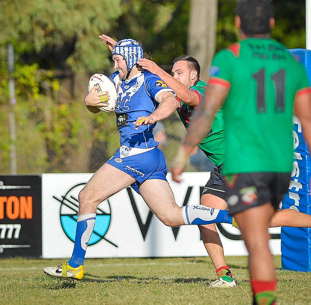 MATCH WINNER: Rick Gibson’s two line breaks and a try for Valleys Diehards against Tannum Sands has taken his team into next Sunday’s grand final. MATCH WINNER: Rick Gibson’s two line breaks and a try for Valleys Diehards against Tannum Sands has taken his team into next Sunday’s grand final.