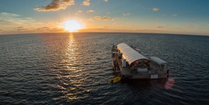 A Sunlover by Starlight overnight reef stay is now available at Moore Reef Pontoon on the Great Barrier Reef, off the coast of Cairns. A Sunlover by Starlight overnight reef stay is now available at Moore Reef Pontoon on the Great Barrier Reef, off the coast of Cairns.
