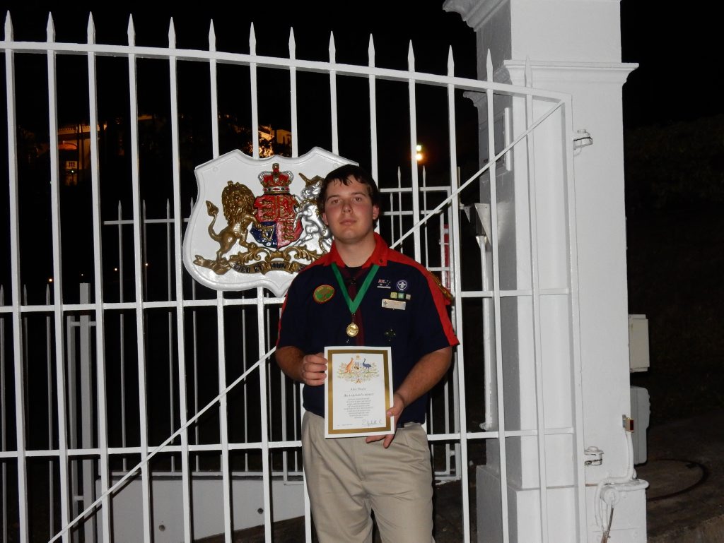 Queen's Scout Alex Doyle. 