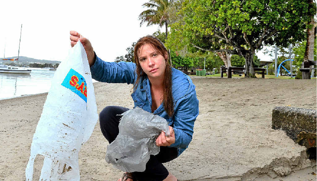 CLEANING UP OUR ACT: Dallas Dyer, on Noosa River, is concerned about plastic bags having a negative impact on the environment. CLEANING UP OUR ACT: Dallas Dyer, on Noosa River, is concerned about plastic bags having a negative impact on the environment.