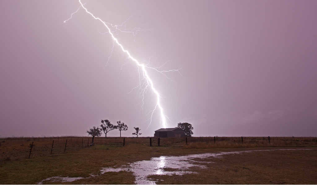 LIGHTNING STRIKE: Warwick stormchaser Chris McFerran snapped this photo of a lightning strike at Loch Lomond during Monday night’s storm. LIGHTNING STRIKE: Warwick stormchaser Chris McFerran snapped this photo of a lightning strike at Loch Lomond during Monday night’s storm.