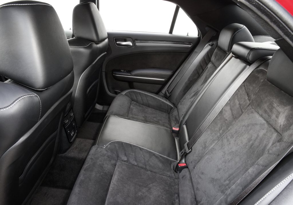 SPACE ENOUGH: Three adults can occupy the rear bench, which is nicely reclined and heated for decent comfort. Leg room not as good as other large sedans though. SPACE ENOUGH: Three adults can occupy the rear bench, which is nicely reclined and heated for decent comfort. Leg room not as good as other large sedans though.