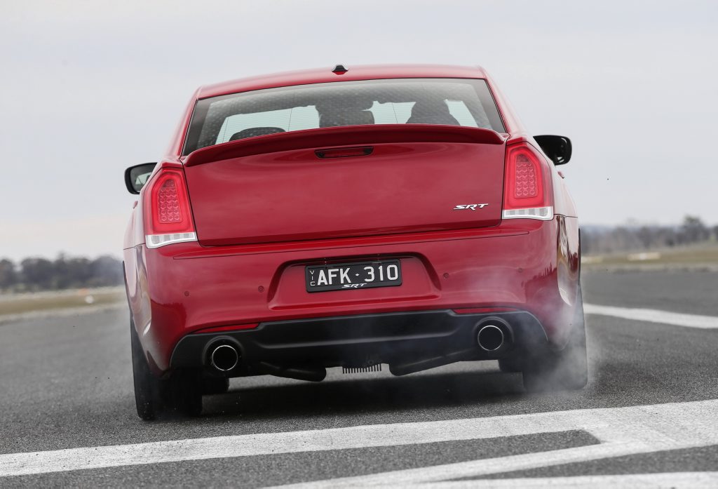 SMOKIN' : Lighting up the rears no problem with 350kW travelling through them on our airstrip test track. Launch control setting in the dry will see sub-5 second 100kmh times. SMOKIN' : Lighting up the rears no problem with 350kW travelling through them on our airstrip test track. Launch control setting in the dry will see sub-5 second 100kmh times.