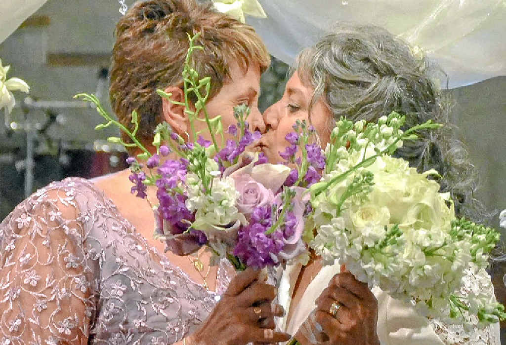 WEDDING BELLES: Fingal Head couple Julie Robinson and Rosa Caceres received a special letter of congratulations from US President Barack Obama and his wife Michelle after tying the knot in Florida. WEDDING BELLES: Fingal Head couple Julie Robinson and Rosa Caceres received a special letter of congratulations from US President Barack Obama and his wife Michelle after tying the knot in Florida.