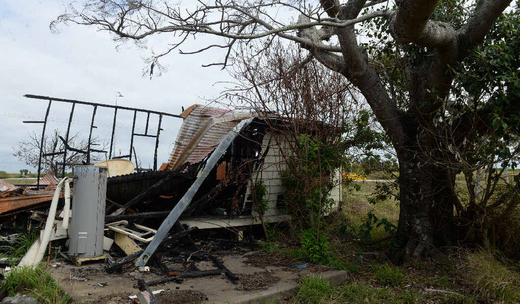 EYESORE: The burnt-out remains of a house on the corner of Windermere and Back Windermere Rds. EYESORE: The burnt-out remains of a house on the corner of Windermere and Back Windermere Rds.