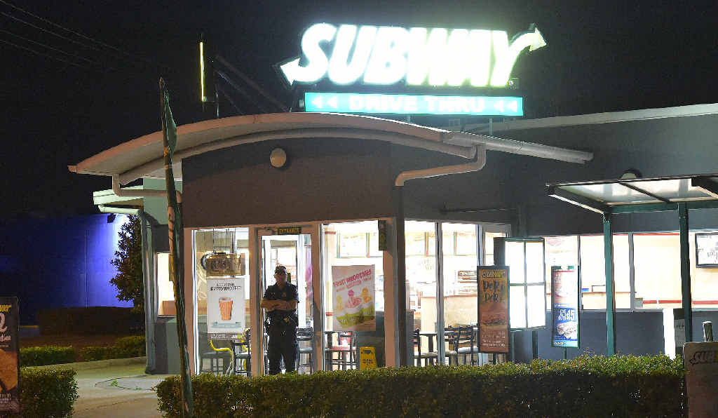 INVESTIGATION CONTINUES: Police at the scene of an armed robbery at Subway in Aerodrome Rd, Maroochydore. INVESTIGATION CONTINUES: Police at the scene of an armed robbery at Subway in Aerodrome Rd, Maroochydore.