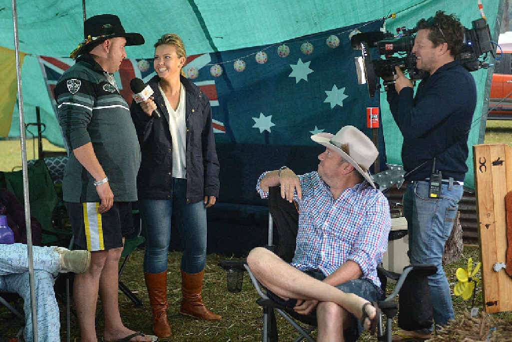 MAD: Muster Mad Crew at the Muster yesterday morning being interviewed by Sunrise. MAD: Muster Mad Crew at the Muster yesterday morning being interviewed by Sunrise.