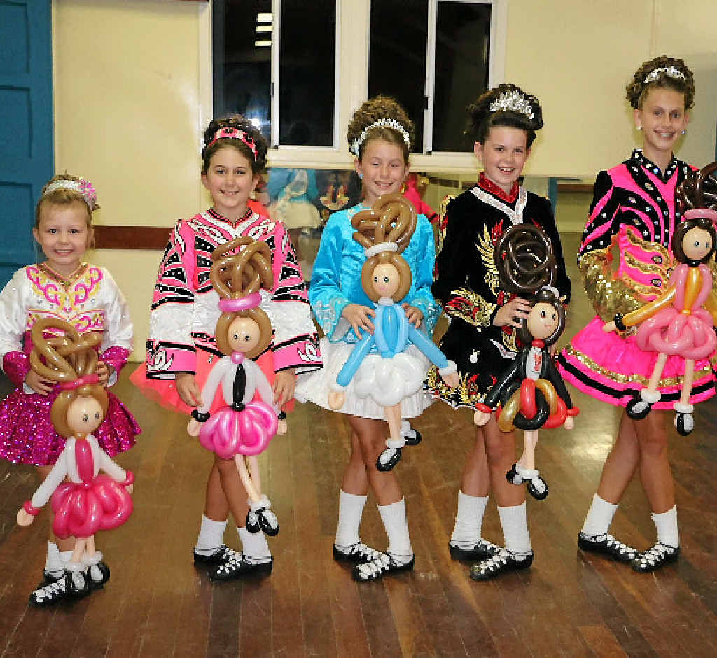STARS: Cadence Ware, Piper McDade, Jenai Taylor, Olivia Tudman and Natalie Brandon competed in the State Irish Dancing Championships this month. STARS: Cadence Ware, Piper McDade, Jenai Taylor, Olivia Tudman and Natalie Brandon competed in the State Irish Dancing Championships this month.