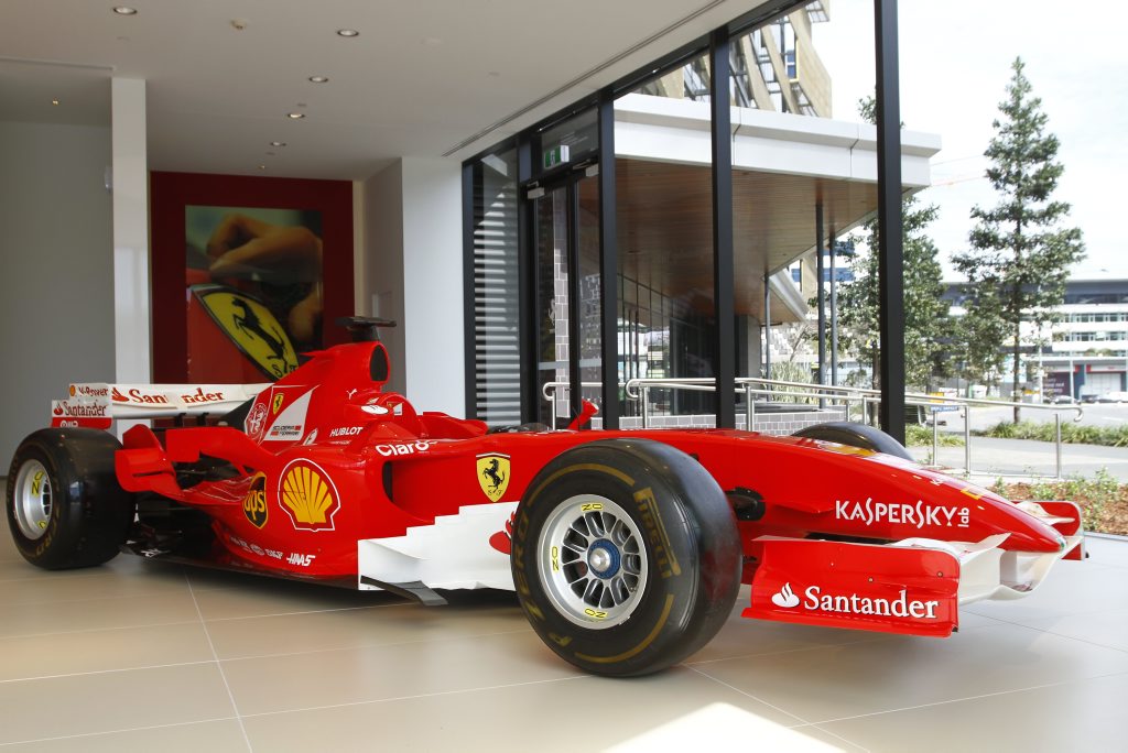 SHOW STOPPER: Schumacher-era 2006 Ferrari F1 car part of current display at newly opened Ferrari Brisbane dealership SHOW STOPPER: Schumacher-era 2006 Ferrari F1 car part of current display at newly opened Ferrari Brisbane dealership