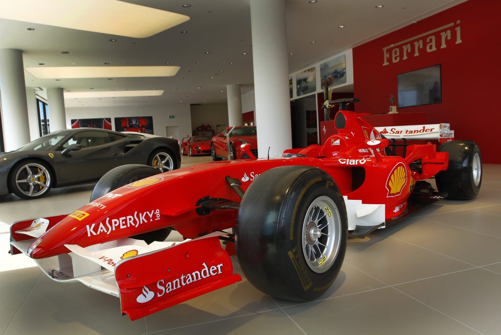 Michael Schumacher-era 2006 Ferrari F1 show car at the new Ferrari Brisbane dealership the day of its grand opening. Photo: Iain Curry / Sunshine Coast Daily Michael Schumacher-era 2006 Ferrari F1 show car at the new Ferrari Brisbane dealership the day of its grand opening. Photo: Iain Curry / Sunshine Coast Daily